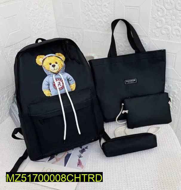 4 Pcs Canvas Backpack